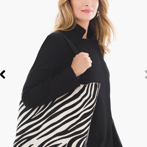 Chico’s Rue Zebra Tote - Picture 2 of 10